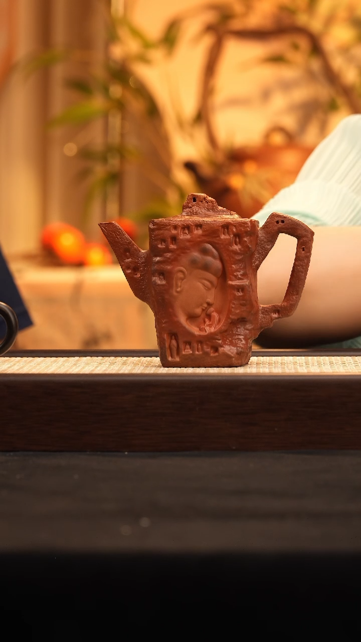 茶壶紫砂WSH佛相套组-盖杯