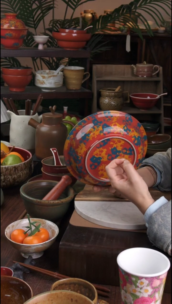 碗景德镇手工高温餐具敦煌优雅盘