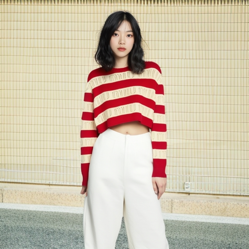 99新 MIU MIU/缪缪 /针织衫/ 满印镂空长袖羊绒/36码/0001013