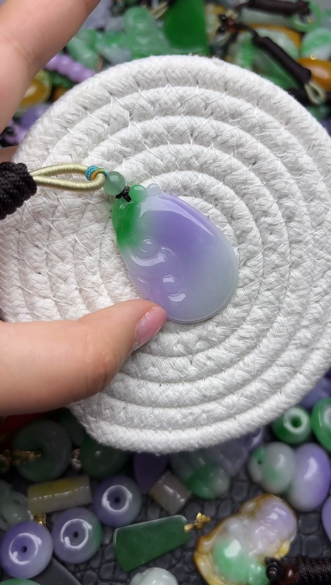 颈饰未镶嵌翡翠缅甸翡翠吊坠