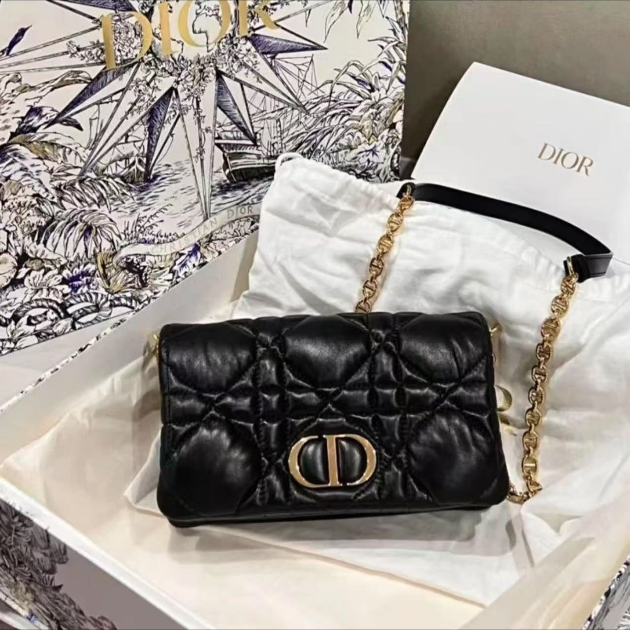 95新 DIOR/迪奥 【静文】caro小号新款包/BG23002459