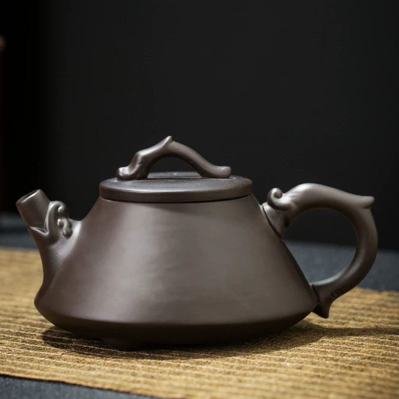 原矿紫砂壶手作石瓢风鸣壶大容量精美手制高石瓢泡茶壶球孔断水