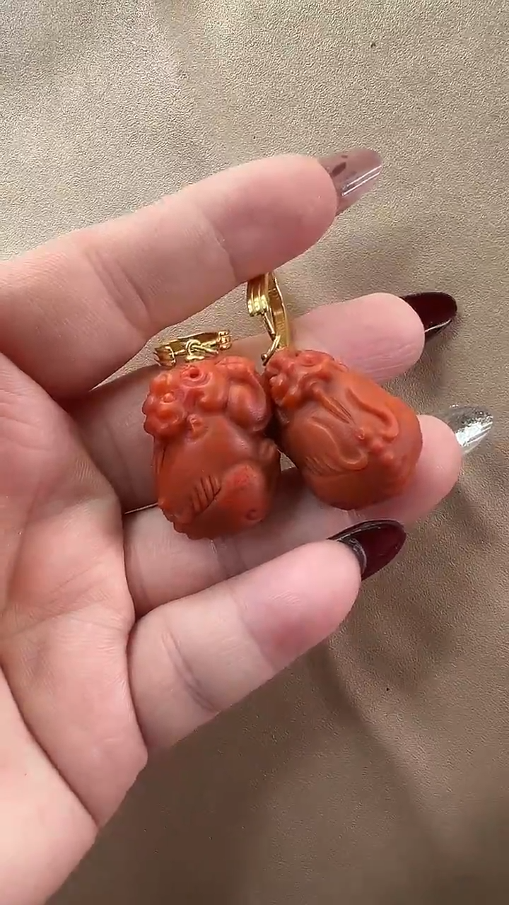 【闪购商品】南红玛瑙耳饰未镶嵌耳环