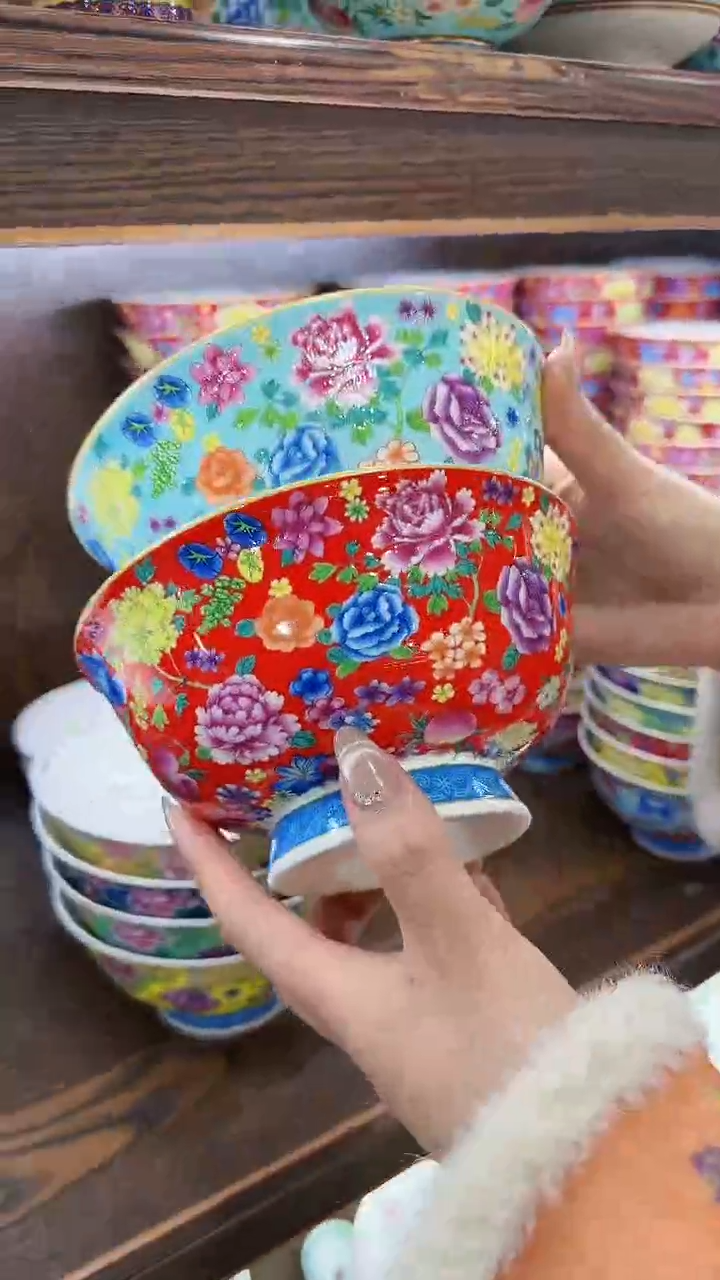 【闪购商品】瓷片6英寸面碗2个景德镇陶瓷