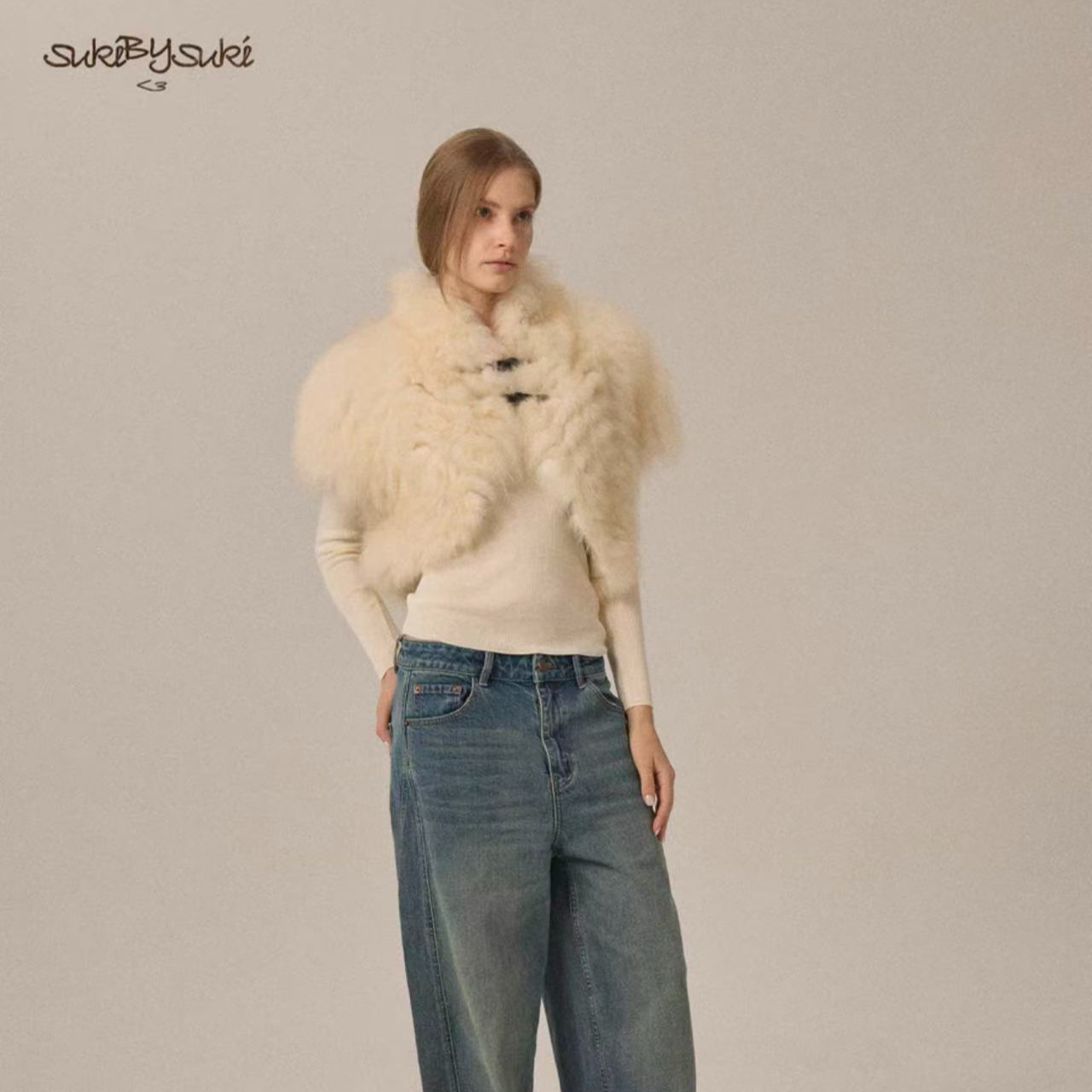 【LOCAT】SukiBySuki 肩立领短款外套  25pfbkbmy