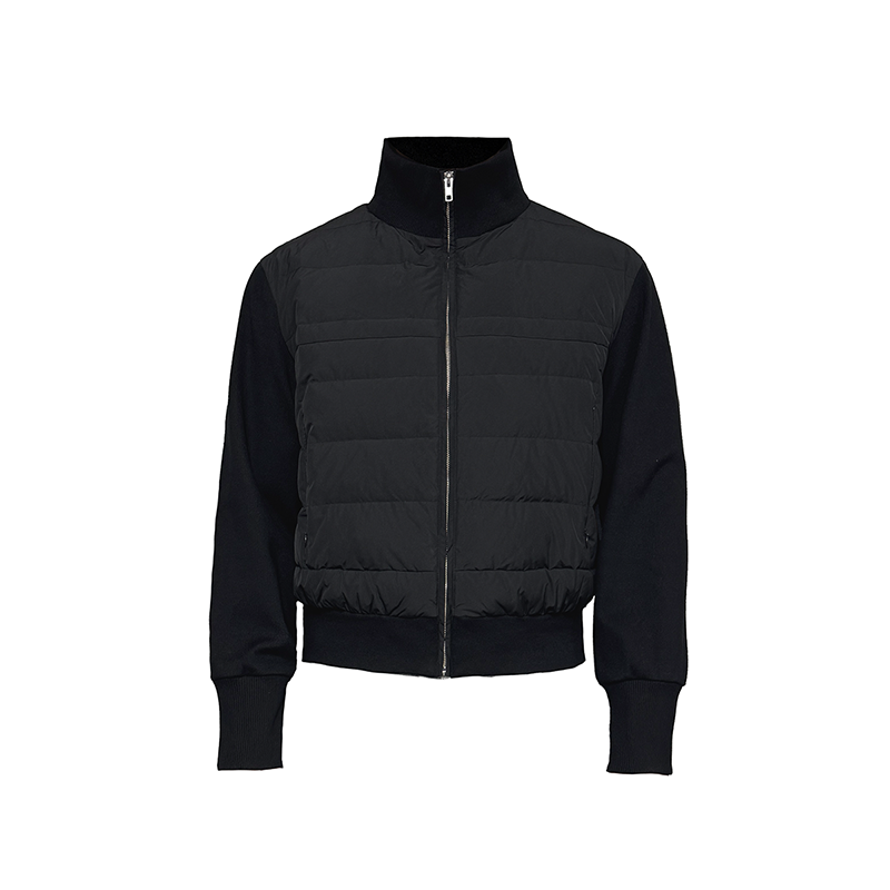 JCAESAR DOWN JACKET螺纹立领排骨羽绒服 90白鸭绒 轻量化外套