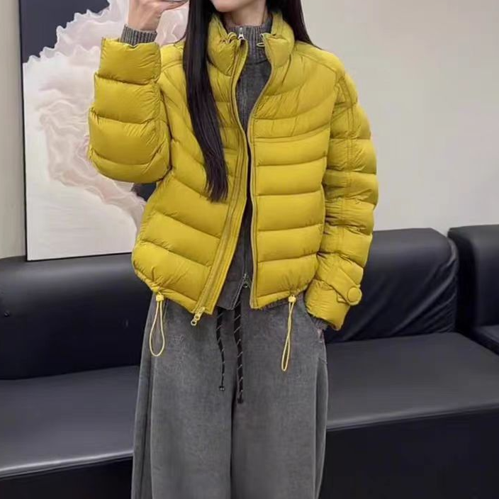 【艾萱萱]0925款韩系立领排骨保暖短外套女实物与图片不符 约59