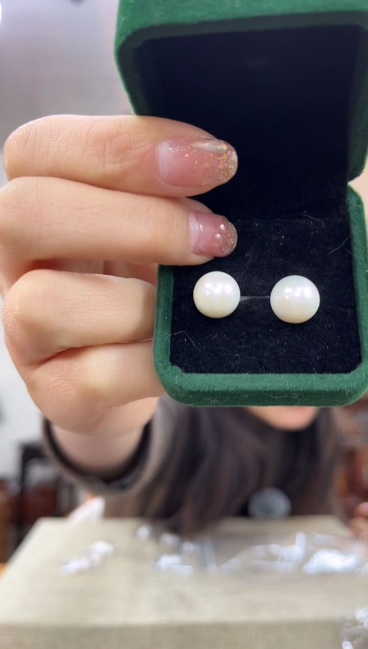 【闪购商品】木0842木木臻珠耳钉无盒子木木木