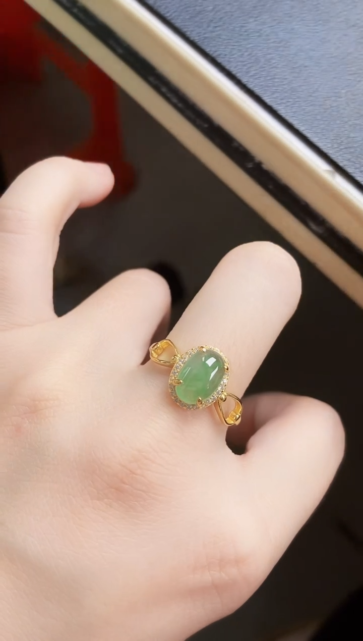 【闪购商品】翡翠戒指银S925镶嵌544644