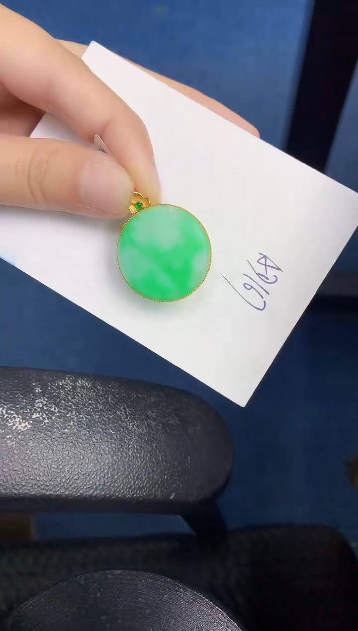 【闪购商品】翡翠颈饰18K金镶嵌000000000