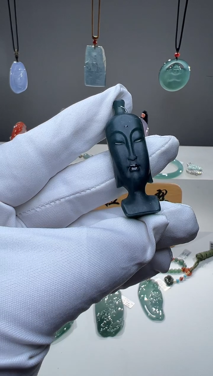 吊坠(不含链)未镶嵌翡翠佛头