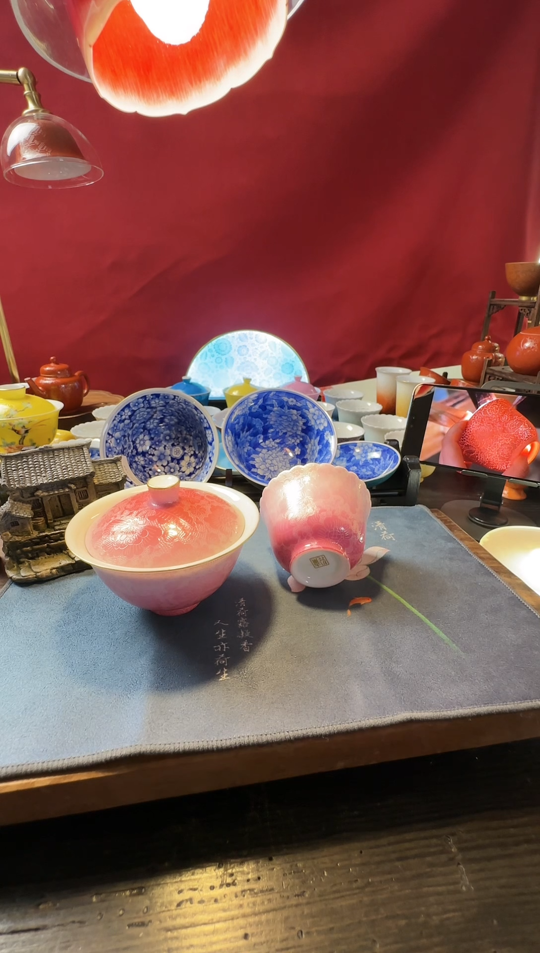 【闪购商品】景德镇手工扒花陶瓷茶具  