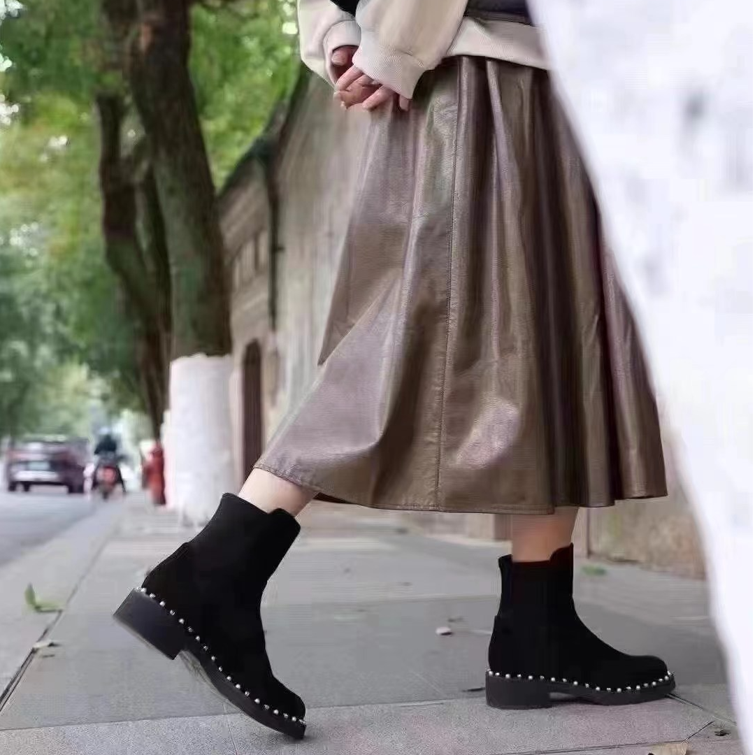 StuartWeitzman【北京东方】5050 REVERIE BOOTIE黑磨砂皮短靴