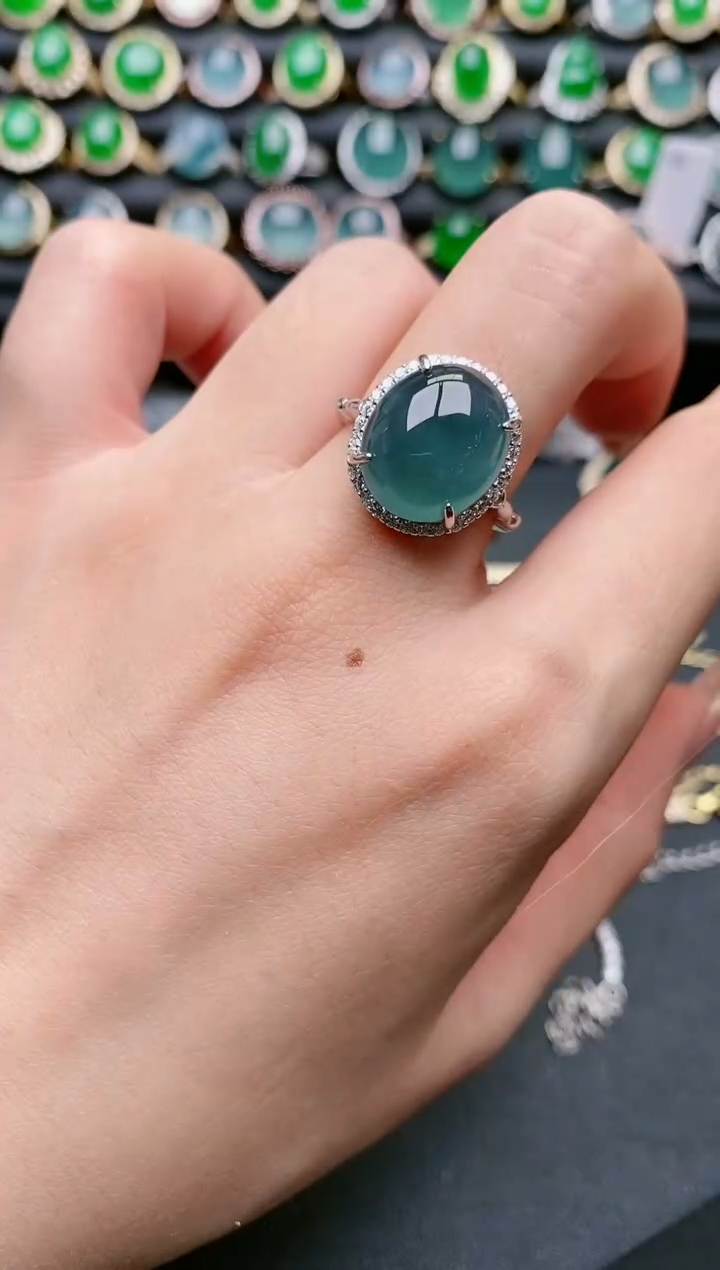 【闪购商品】翡翠戒指银S925镶嵌11111111