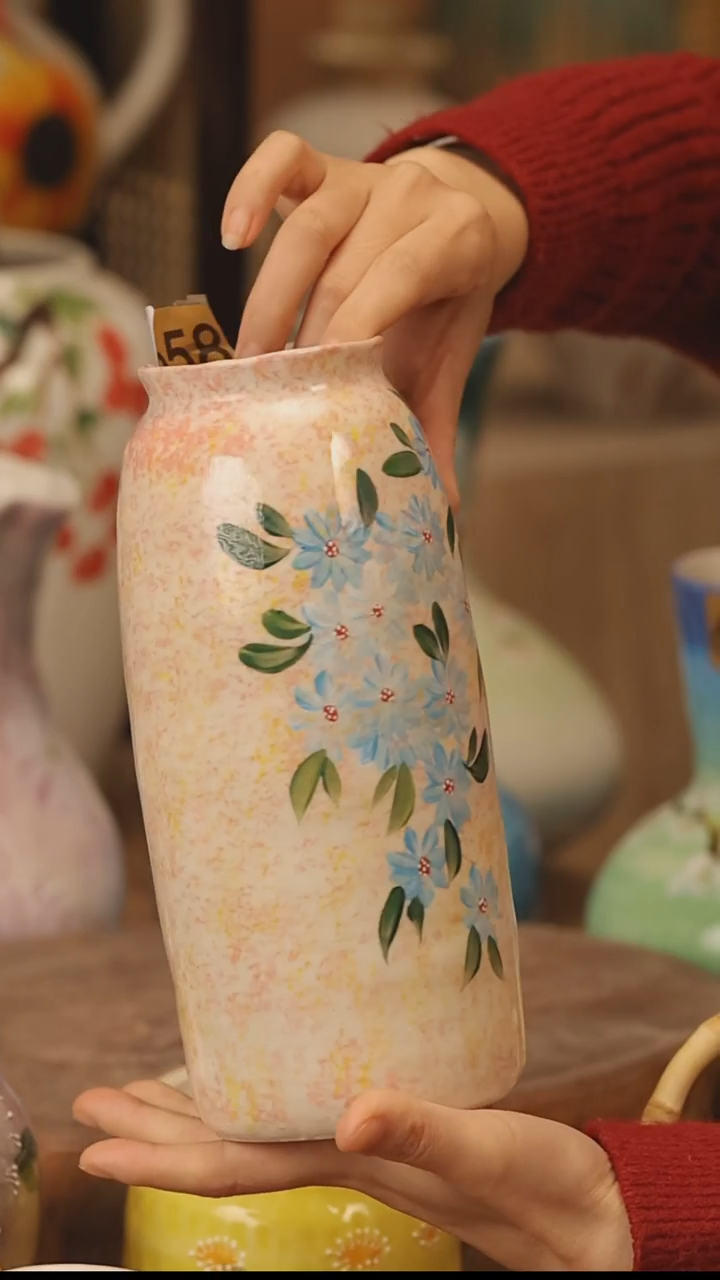 陶瓷景德镇设计师手作花器摆件侘寂风@M658@