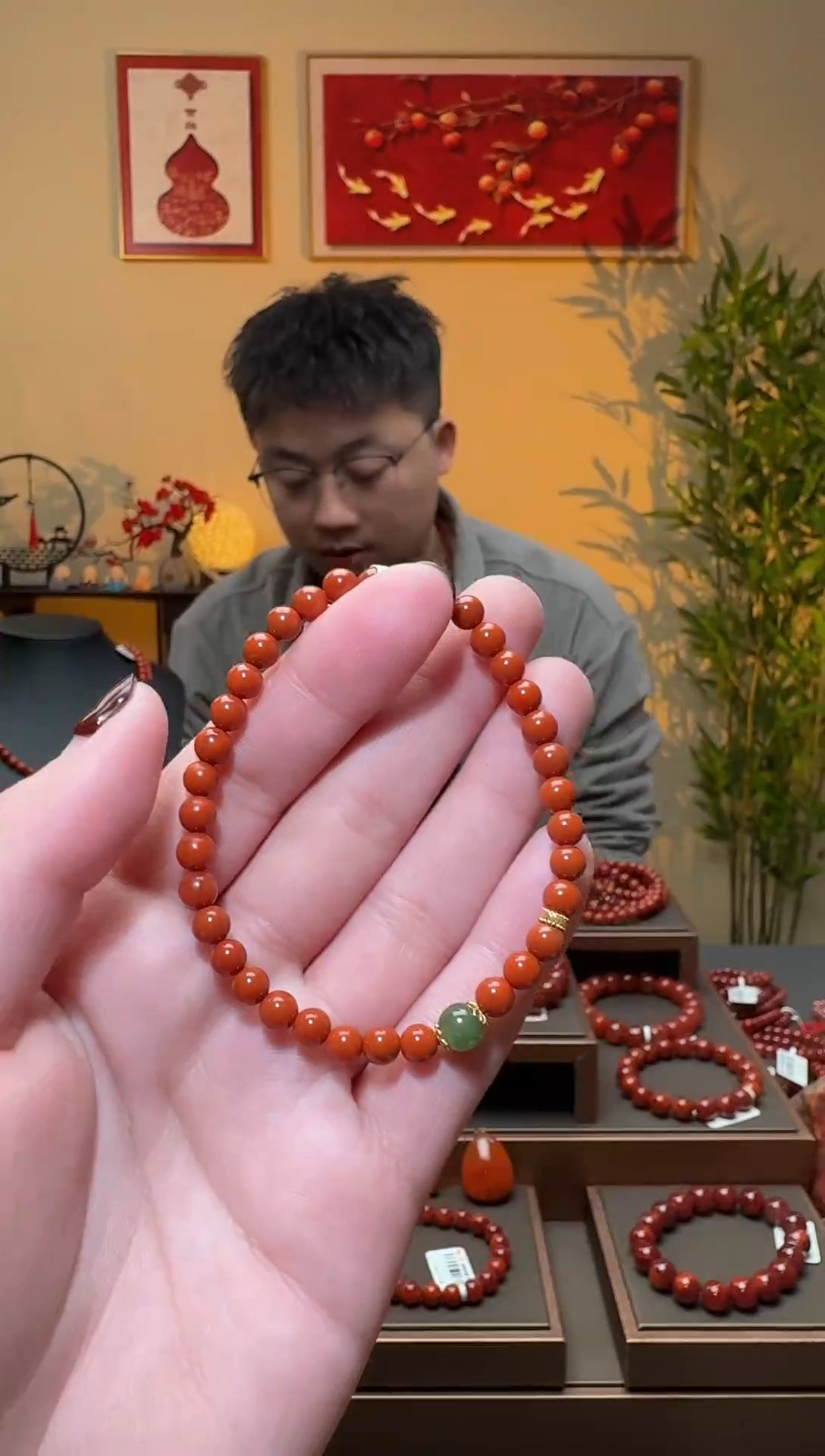 【闪购商品】南红玛瑙手串未镶嵌一条约5mm 多样性发货