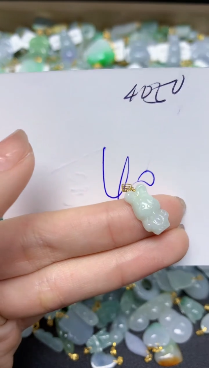 【闪购商品】翡翠颈饰18K金镶嵌天然翡翠A货