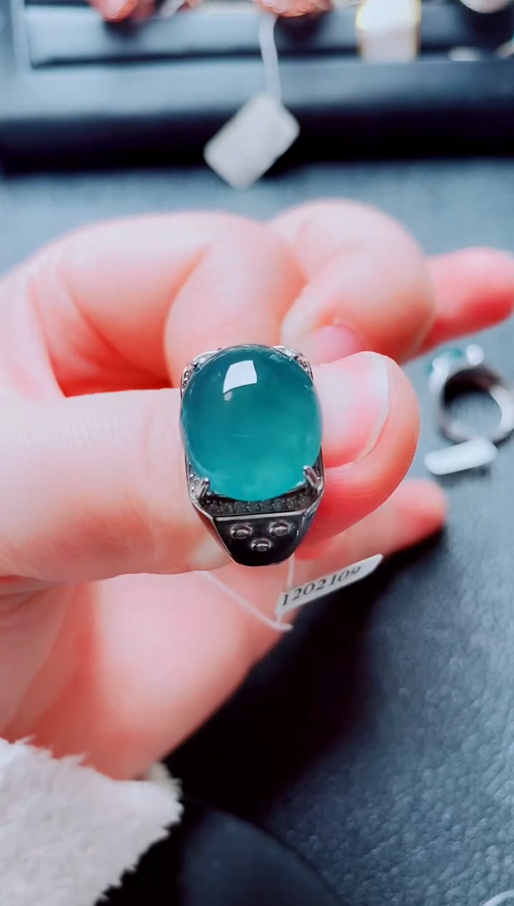 银S925镶嵌戒指翡翠1111