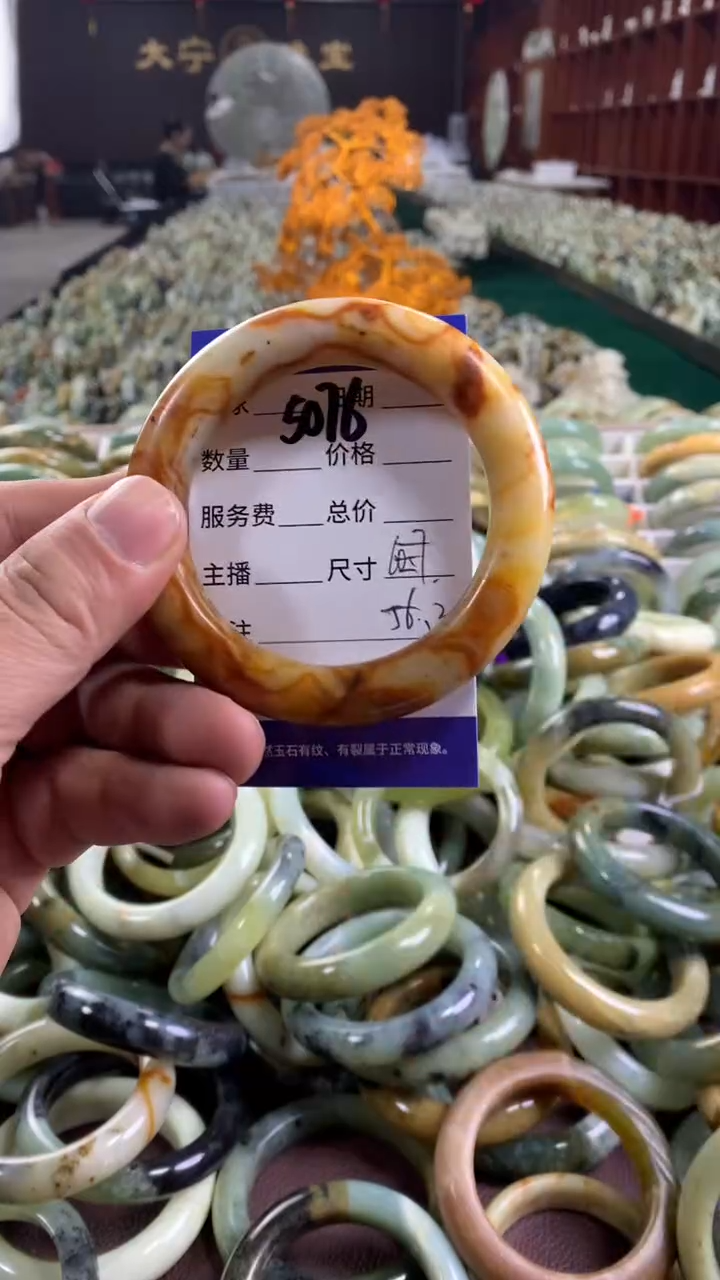 未镶嵌蛇纹石玉手镯5076