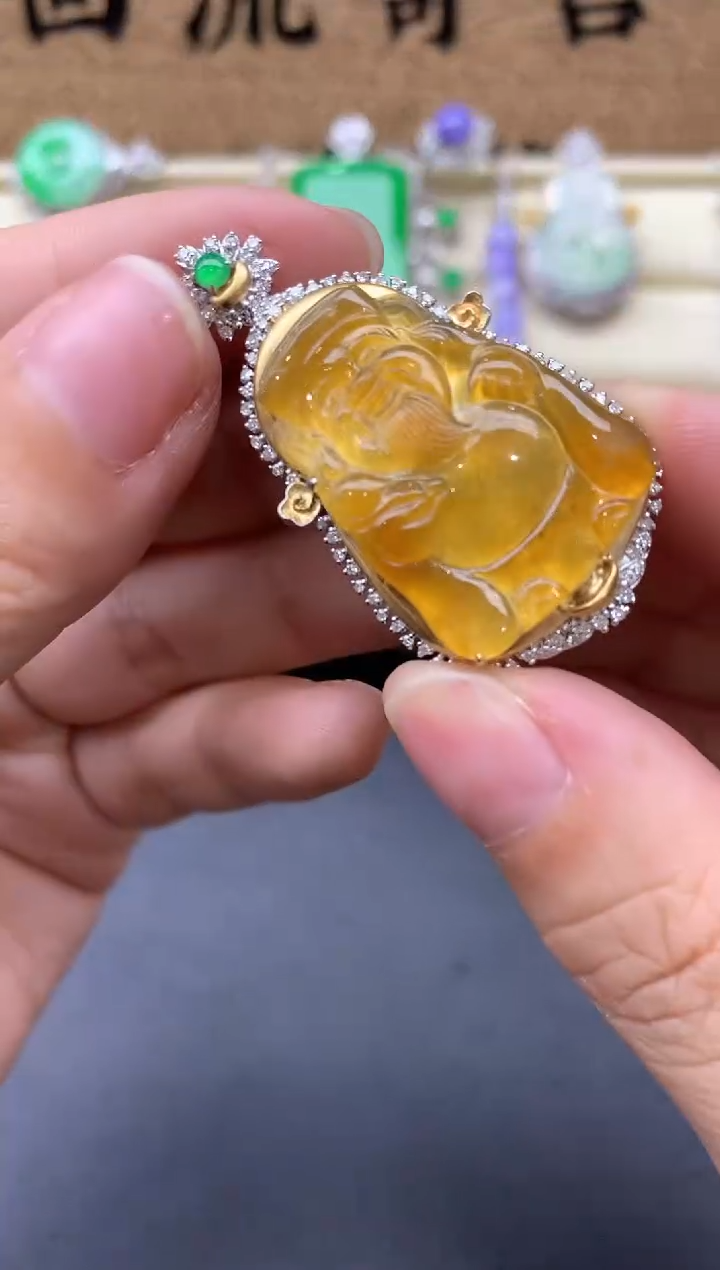 【闪购商品】翡翠颈饰18K金镶嵌569-中国好珍宝