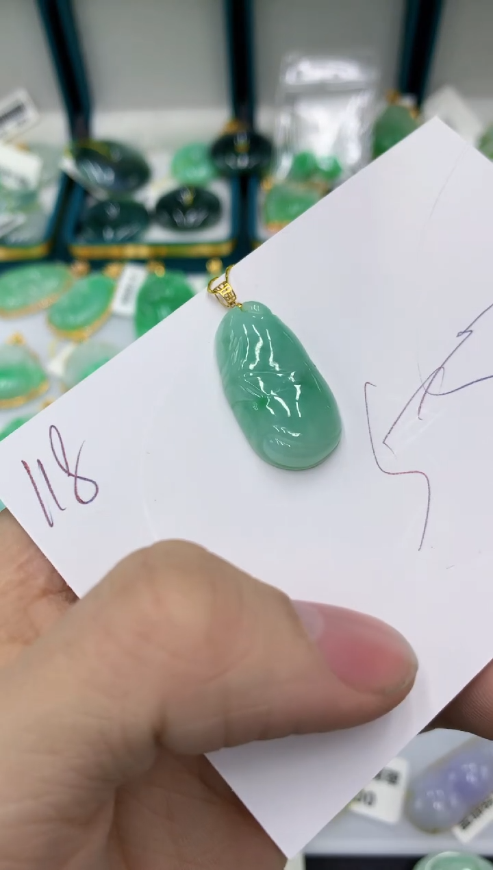 【闪购商品】翡翠颈饰18K金镶嵌号链接111111