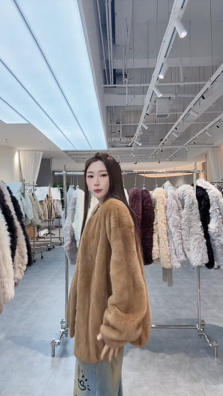 水貂皮草外套C98575