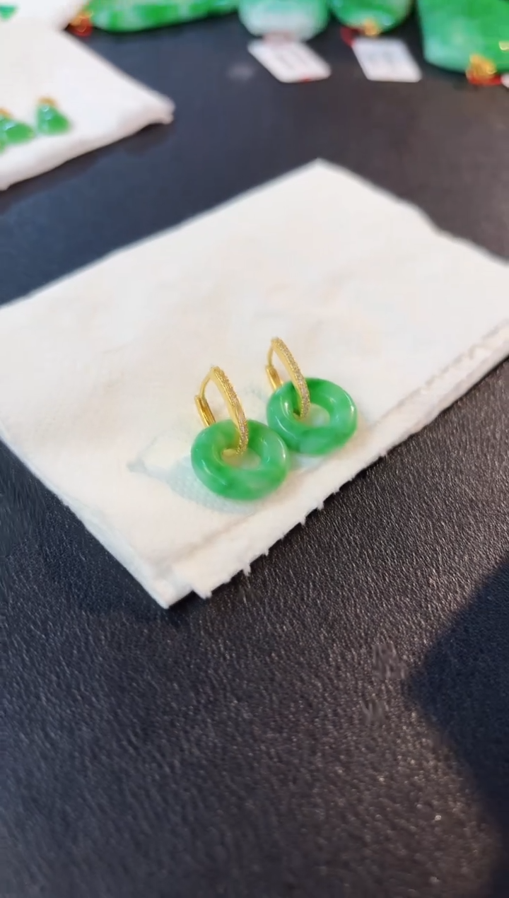 【闪购商品】翡翠耳饰未镶嵌含小耳包/支持复检一对