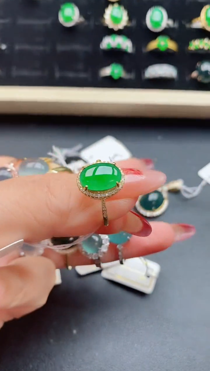 【闪购商品】翡翠戒指银S925镶嵌321321