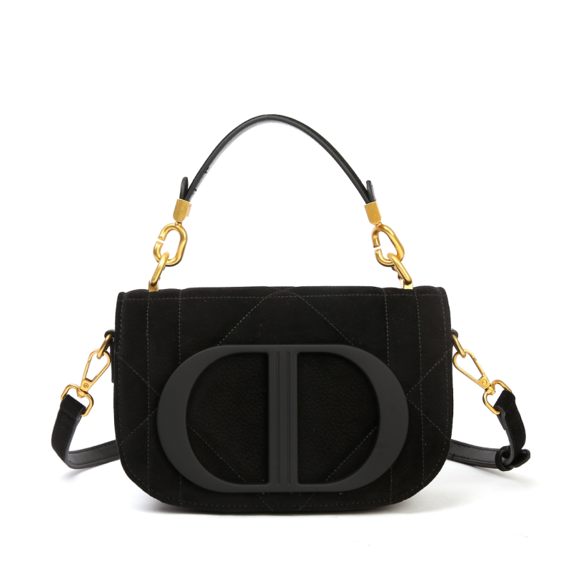 【LULU】BF-66589-黑色RAIN.CUN气质时尚百搭简约斜跨轻奢女包