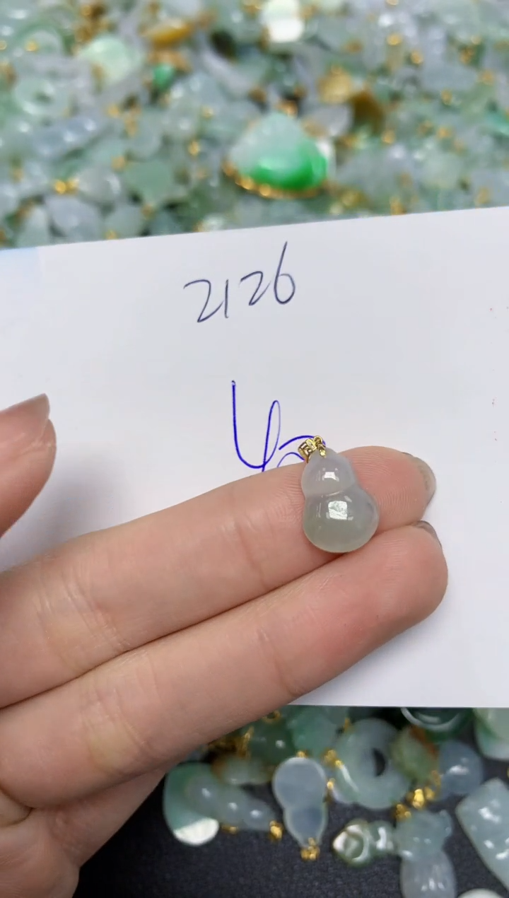 【闪购商品】翡翠颈饰18K金镶嵌 天然翡翠A货