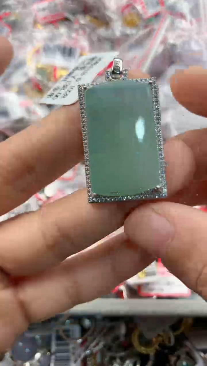 银S925镶嵌戒指翡翠111                7