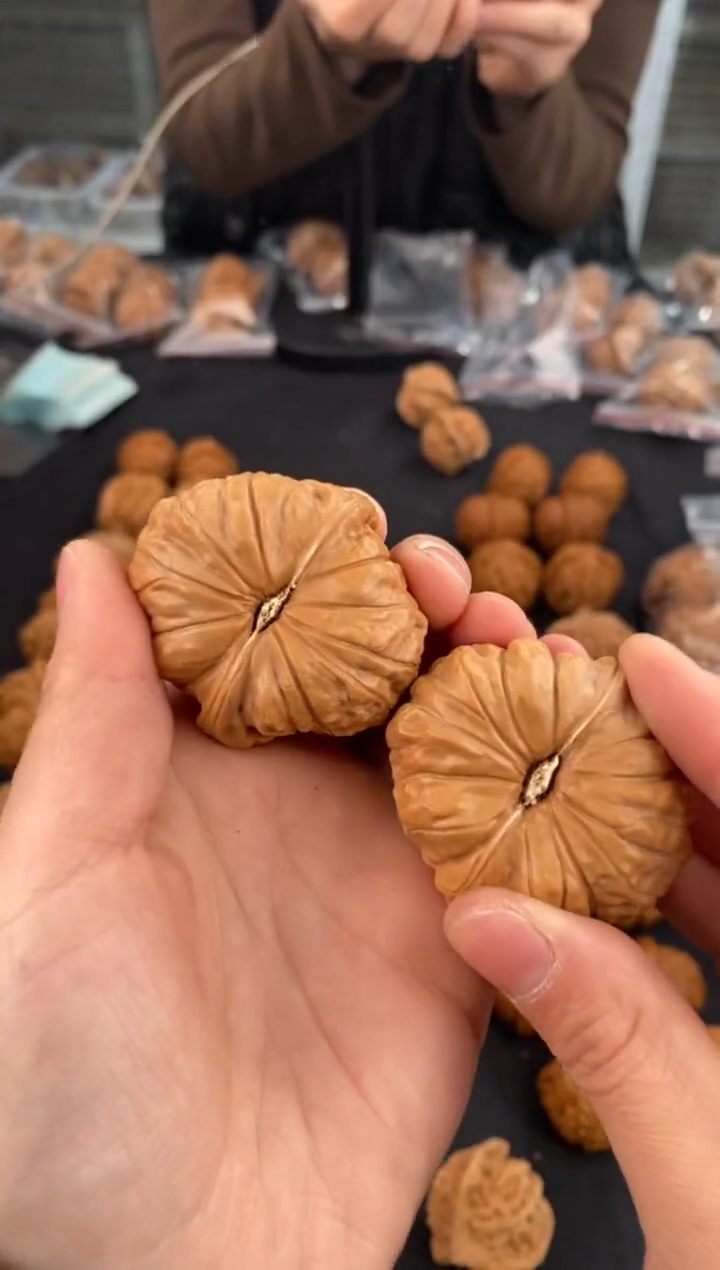 【闪购商品】文玩核桃把件南瓜墩42-x391