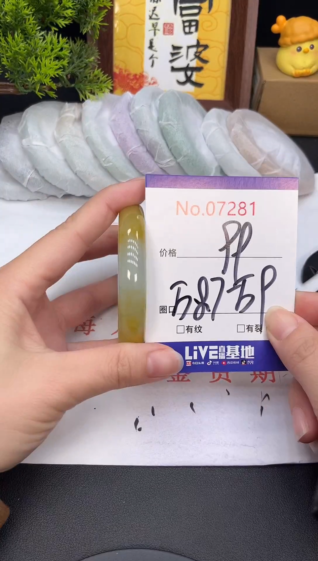 未镶嵌手镯翡翠7281