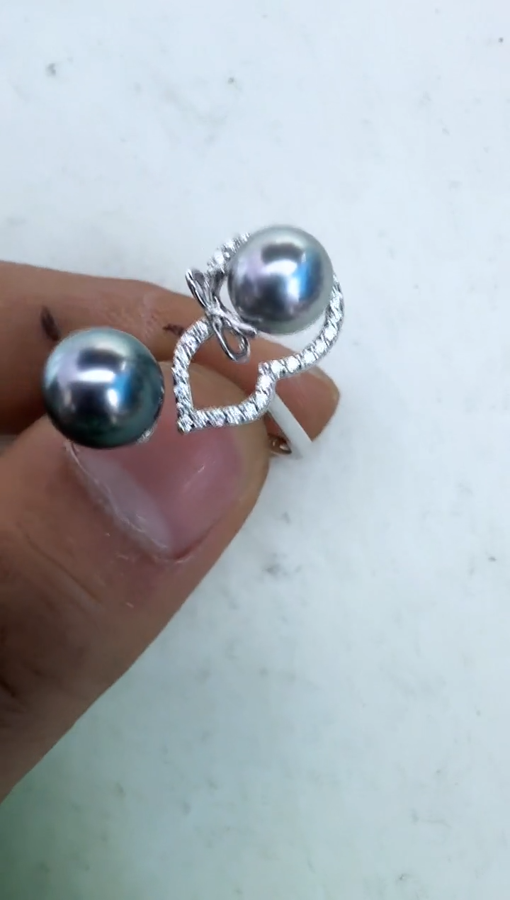 【闪购商品】海水珍珠戒指银S925镶嵌戒指
