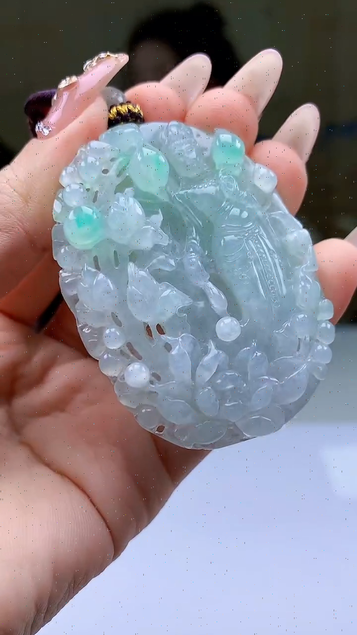 【闪购商品】定制翡翠未镶嵌4902ty-毛货挂件201