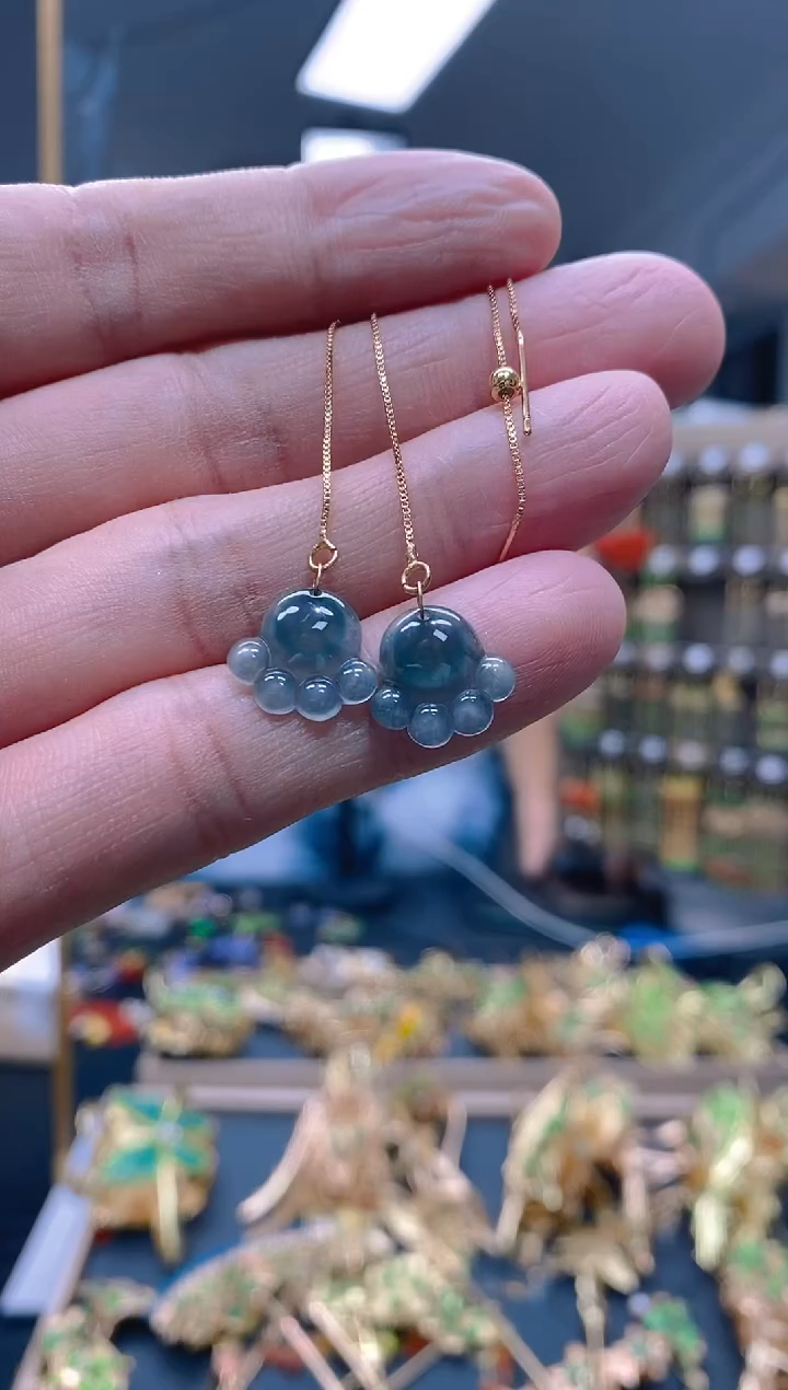 【闪购商品】翡翠耳饰合金069翡翠耳线