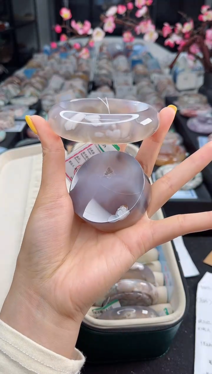 石英质玉未镶嵌手镯59圈口（赠送镯心）6505231