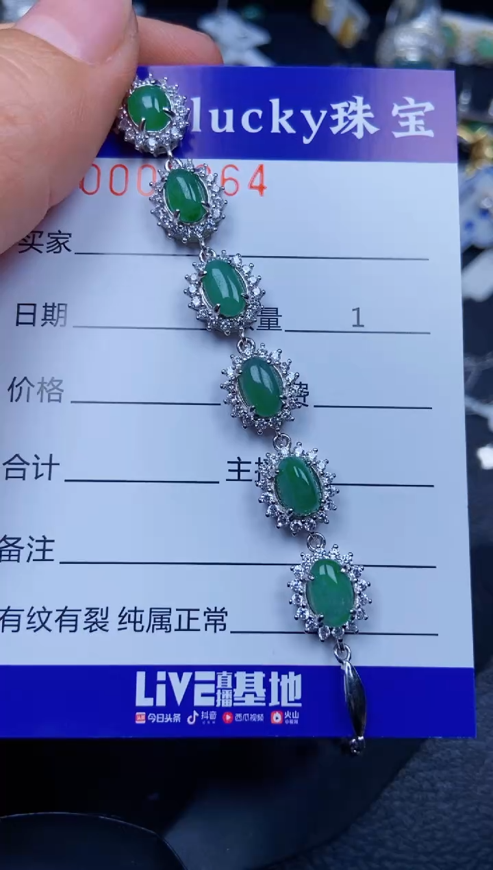 【闪购商品】翡翠颈饰银S925镶嵌8364