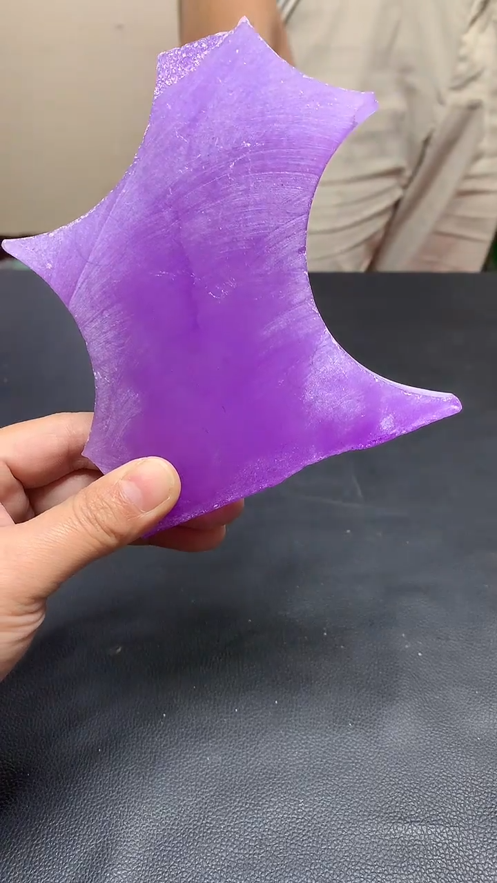 玉冰紫底毛胚边角