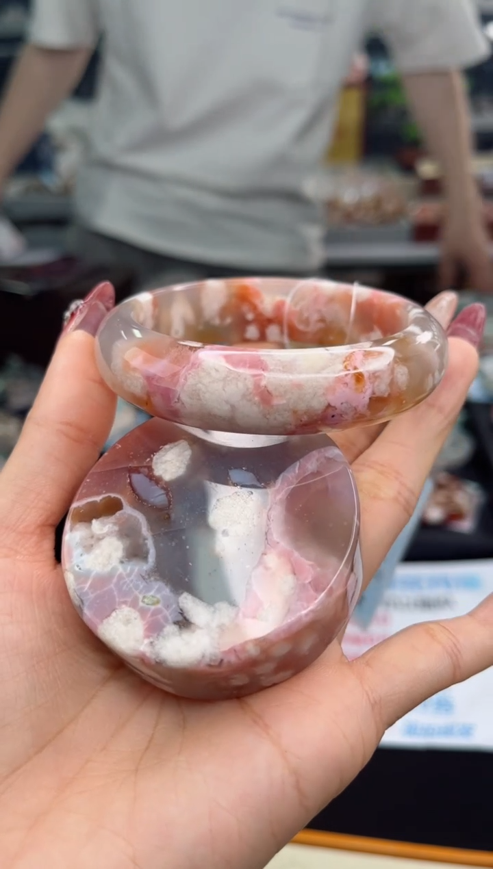 【闪购商品】石英质玉手镯未镶嵌61圈口（赠品镯心）4S9667