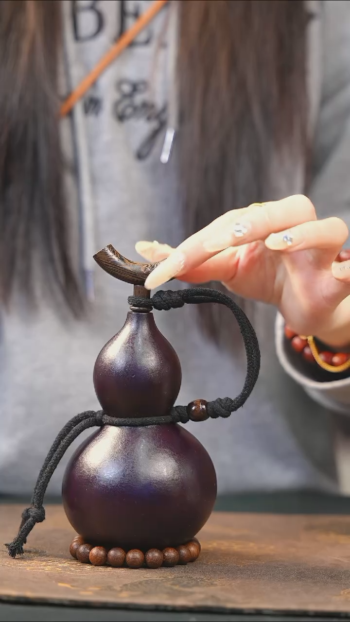 【闪购商品】XJ282大漆酒葫芦不包手串及旋转底座