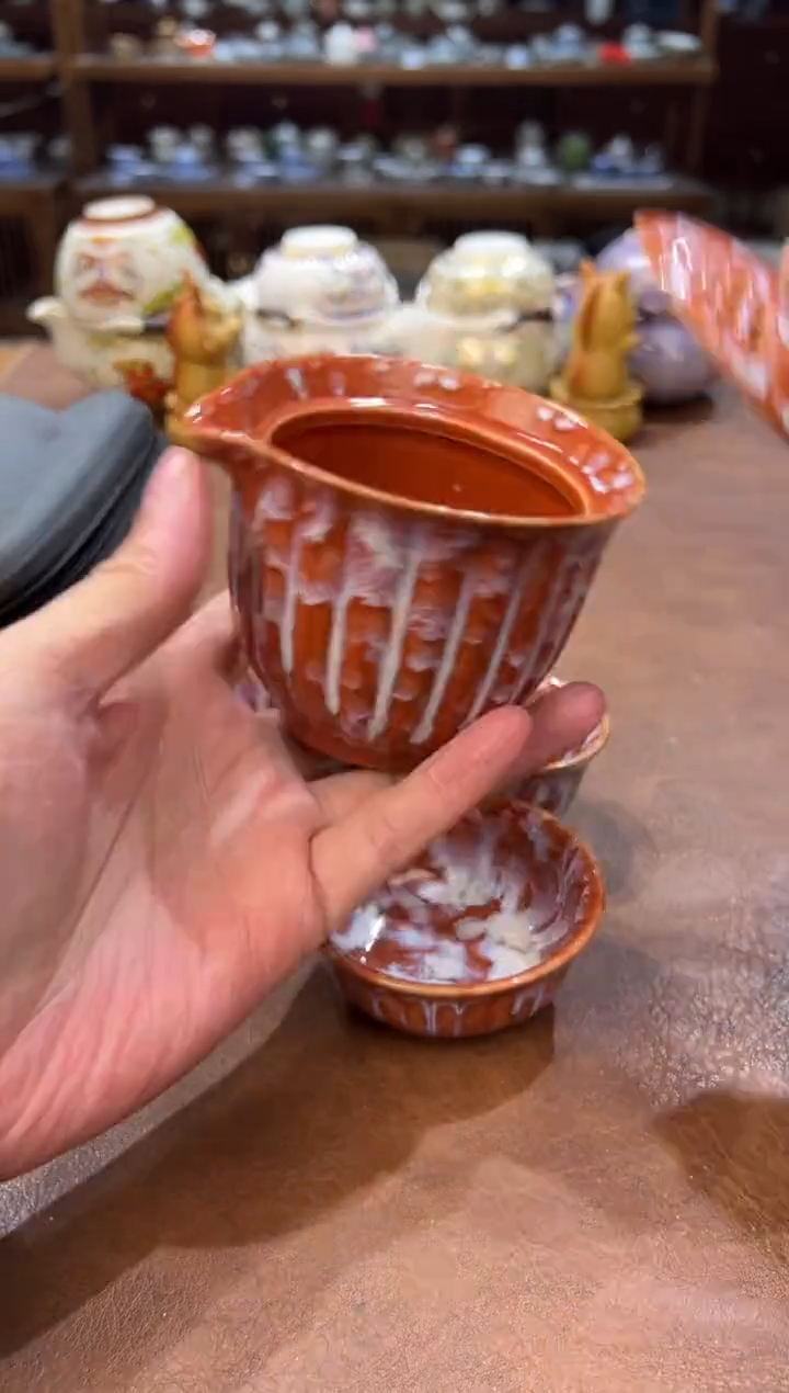 真的很便宜超好看会开片的旅行茶具