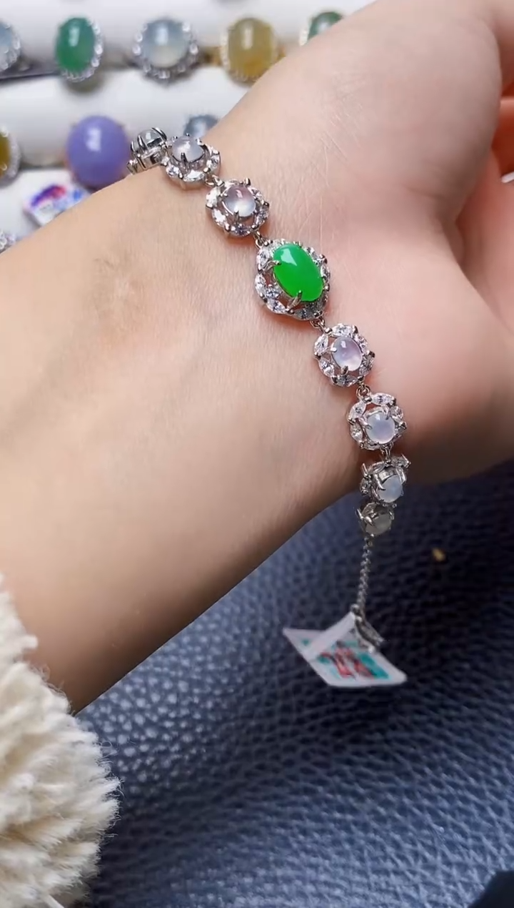 银S925镶嵌戒指翡翠1154