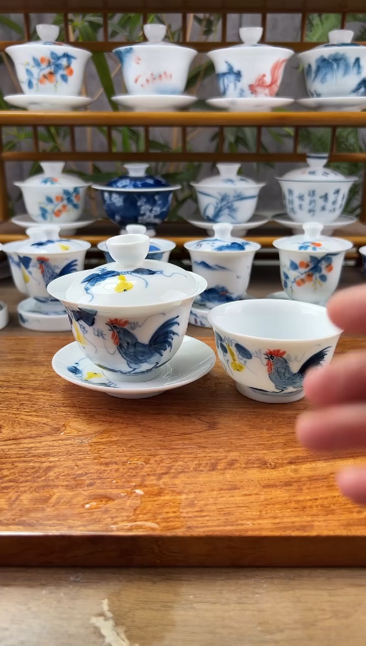 【闪购商品】微瑕公鸡130ml三才+主人君杯