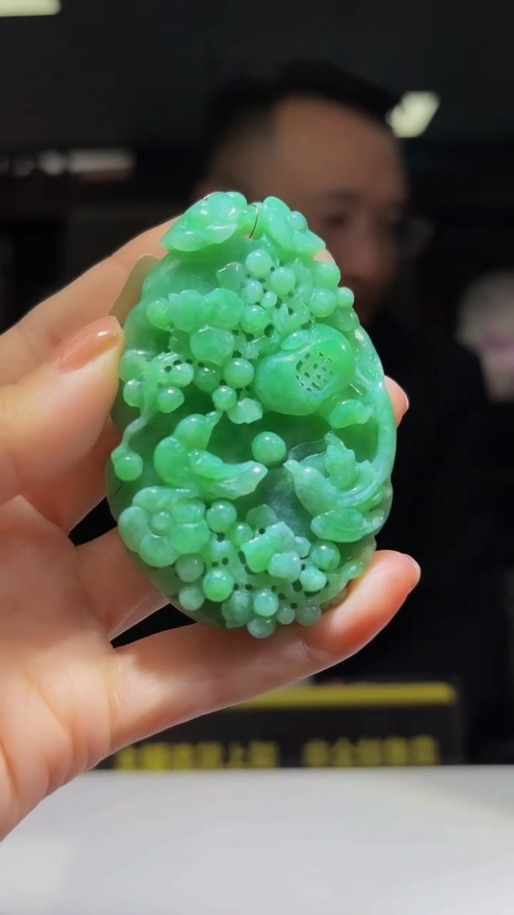 未镶嵌定制翡翠冰**露08/1231/YYY/花鸟