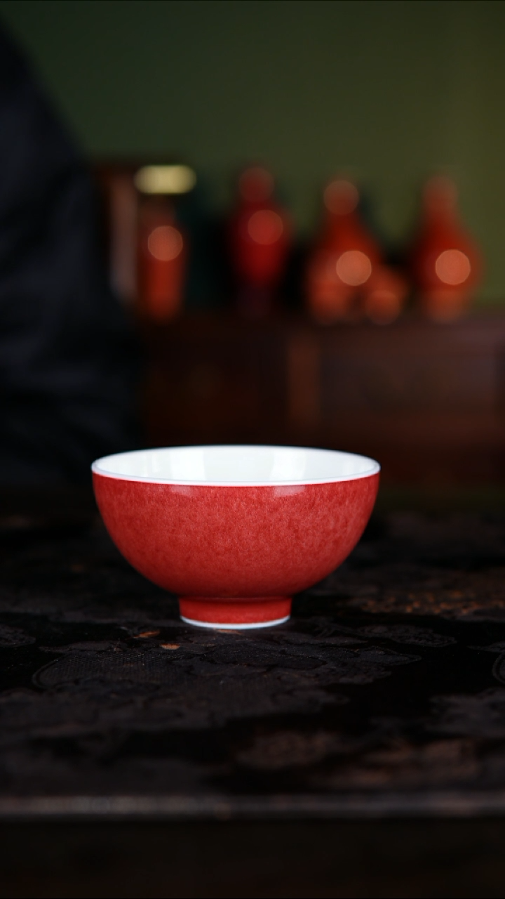 杯子白泥微瑕价  豇豆红纯手工