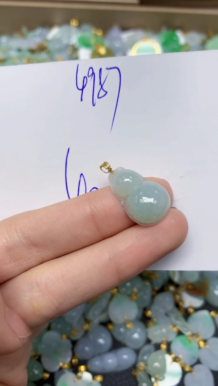 【闪购商品】翡翠颈饰18K金镶嵌 天然翡翠A货