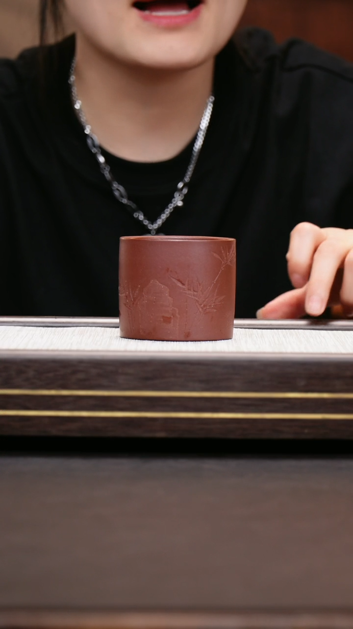 茶壶紫砂四号井底槽清  刻绘扳指杯