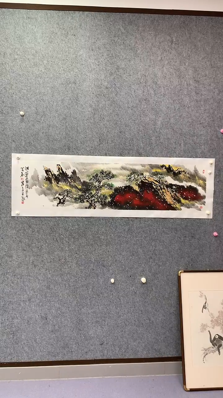国画李瑞卿老师四尺对开