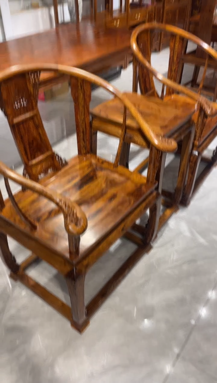 花梨木类皇宫椅三件套家具